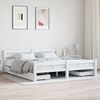 vidaXL Cadre de lit sans matelas blanc bois massif de pin 180x200 cm