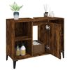 vidaXL Meuble d'&eacute;vier ch&ecirc;ne fum&eacute; 80x33x60 cm bois d'ing&eacute;nierie