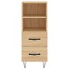 vidaXL Buffet haut Ch&ecirc;ne sonoma 34,5x34x180 cm Bois d'ing&eacute;nierie