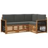 vidaXL Ensemble de canap&eacute;s d'ext&eacute;rieur 4 pc Polyester