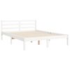 vidaXL Cadre de lit sans matelas blanc 140x200 cm bois massif