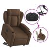 vidaXL Fauteuil inclinable électrique marron tissu