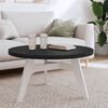 vidaXL Dessus de table rond noir &Oslash;80x3 cm bois de pin massif