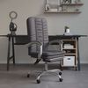 vidaXL Fauteuil inclinable de bureau Gris Similicuir