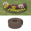 vidaXL Bordures de jardin 2 pcs marron 10 m 20 cm poly&eacute;thyl&egrave;ne