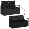 vidaXL Ensemble de canapé de jardin avec coussin 8 pcs Noir