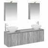 vidaXL Ensemble d'armoire de salle de bain 5 pc Sonoma gris