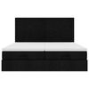VidaXL Cadre de lit ottoman avec matelas noir 200x200cm tissu