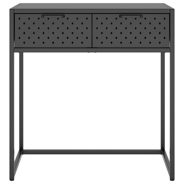 vidaXL Table console Anthracite 72x35x75 cm Acier