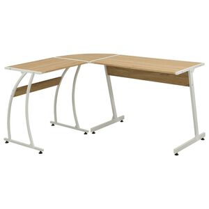 vidaXL Bureau d'angle en forme de L Ch&ecirc;ne
