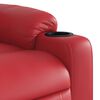 vidaXL Fauteuil inclinable &eacute;lectrique Rouge Similicuir