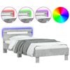 vidaXL Cadre de lit sans matelas avec lumi&egrave;res LED 90x200 cm