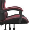 vidaXL Chaise de jeu Noir et rouge bordeaux Similicuir