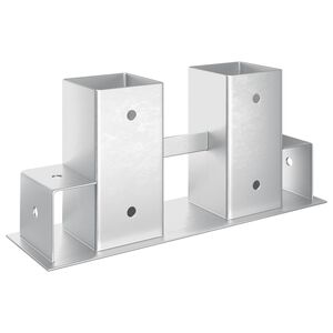 vidaXL Aide &agrave; l'empilement de bois de chauffage 12 pi&egrave;ces Argent&eacute;