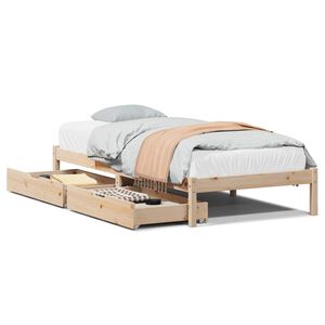 vidaXL Cadre de lit sans matelas 75x190 cm bois de pin massif
