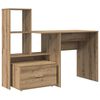 vidaXL Bureau Ch&ecirc;ne artisanal Bois d'ing&eacute;nierie 131,5 x 50 x 106,5 cm