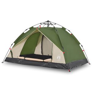 vidaXL Tente de camping &agrave; d&ocirc;me 2 personnes vert lib&eacute;ration rapide