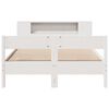 vidaXL Lit biblioth&egrave;que sans matelas blanc 120x200 cm bois pin massif