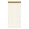 vidaXL Buffet avec tiroirs VIGO 113x40x75 cm blanc bois massif de pin