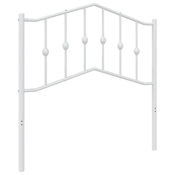 vidaXL T&ecirc;te de lit de remplacement m&eacute;tal blanc 90 cm