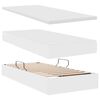 vidaXL Lit avec rangement et matelas Blanc pur 100 x 200 cm