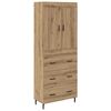 vidaXL Haut Armoire 2 pcs Ch&ecirc;ne artisanal Bois d'ing&eacute;nierie