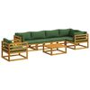 vidaXL Ensemble de Canap&eacute;s 7 pc Naturel Bois d'Acacia Massif