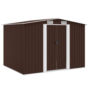 vidaXL Abri de stockage pour jardin Marron 257x205x178 cm Acier