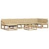vidaXL Ensemble de canap&eacute;s d'ext&eacute;rieur 8 pc Blanc et Beige