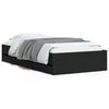 vidaXL Cadre de lit avec tiroirs sans matelas noir 100x200 cm