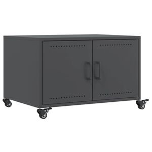 vidaXL Table basse anthracite 68x50x43,5 cm acier