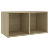 vidaXL Meuble TV ch&ecirc;ne sonoma 72x35x36,5 cm bois d&rsquo;ing&eacute;nierie