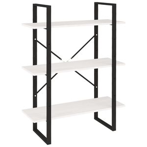 vidaXL Biblioth&egrave;que &agrave; 3 niveaux Blanc 80x30x105 cm Bois de pin massif