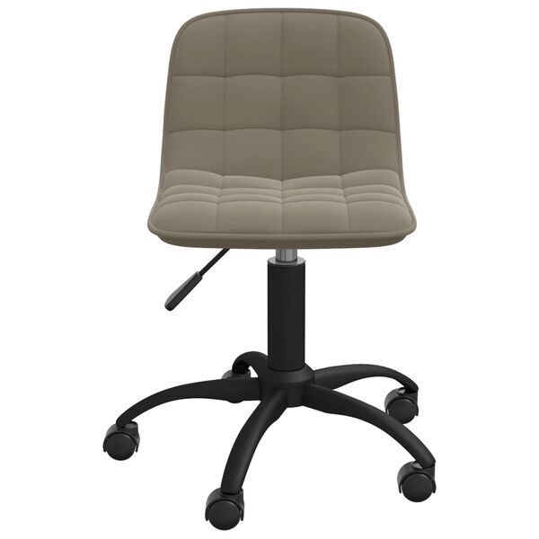 vidaXL Chaises &agrave; manger pivotantes lot de 4 Gris clair Velours