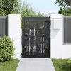 vidaXL Porte de Jardin Noir 85 x 150 cm Acier peint par poudre