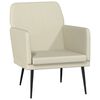 vidaXL Fauteuil Cr&egrave;me 61x78x80 cm Similicuir