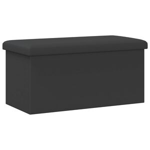 vidaXL Banc de rangement pliable Gris PVC