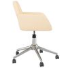 vidaXL Chaise pivotante de bureau Cr&egrave;me Tissu