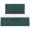 vidaXL Cadre de lit ottoman avec matelas vert foncé 140x190 cm velours