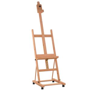 vidaXL Chevalet 55x53,5x178 cm bois de h&ecirc;tre massif