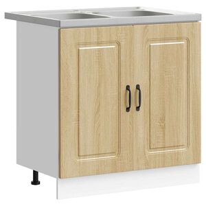 vidaXL Armoire de cuisine Kalmar Ch&ecirc;ne Sonoma 80 x 46 x 81,5 cm