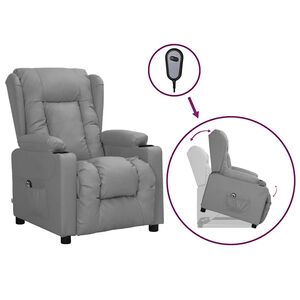 vidaXL Fauteuil Gris Similicuir