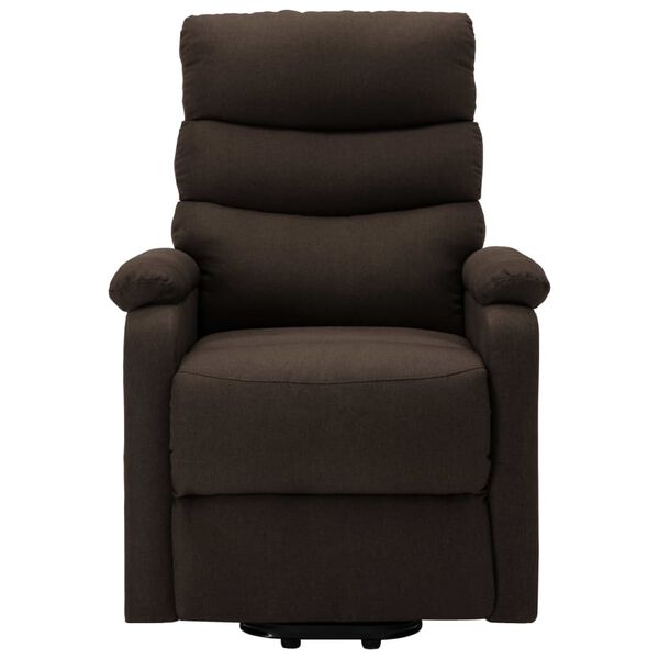 vidaXL Fauteuil Marron fonc&eacute; Tissu