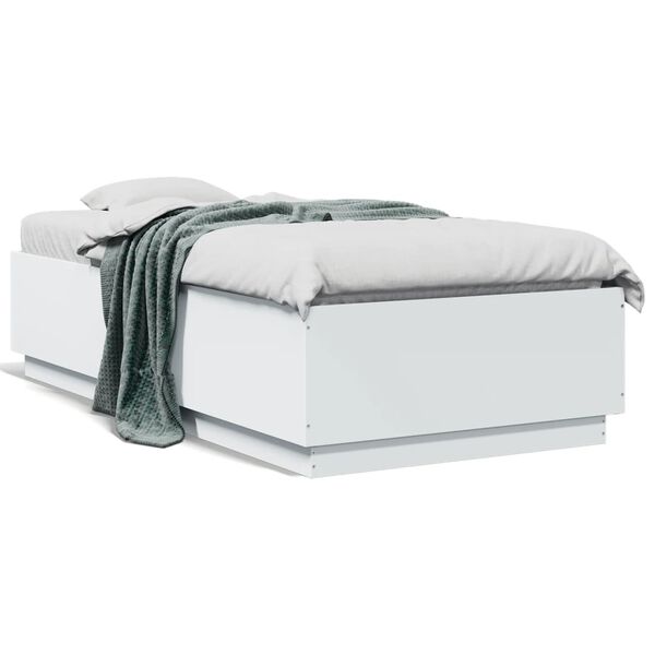 vidaXL Cadre de lit sans matelas blanc 75x190 cm