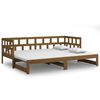 vidaXL Lit coulissant sans matelas marron miel 2x(90x200) cm