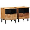 vidaXL Tables de chevet (2 pcs) 40 x 33 x 46 cm bois massif d'acacia