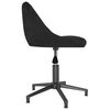 vidaXL Chaise pivotante de salle &agrave; manger Noir Velours