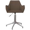 vidaXL Chaises pivotantes &agrave; manger lot de 2 taupe tissu