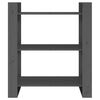vidaXL Bibliothèque/Séparateur de pièce Gris 80x35x91 cm Pin solide