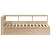 vidaXL Lit biblioth&egrave;que sans matelas 75x190 cm bois de pin massif